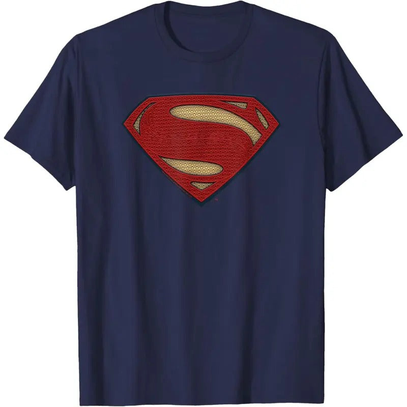 Cotton Short Sleeve Superman Classic Logo Deep Blue T-shirt for Men Women Hoodie, Sweatshirt | HypeDripTees.com
