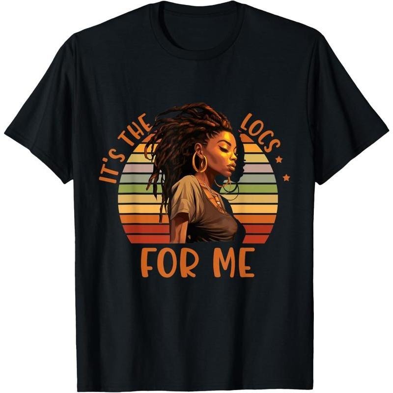 Cotton(pure) It's the Locs For Me Afro Hair Black American African Girl T-Shirt Hoodie, Sweatshirt | HypeDripTees.com