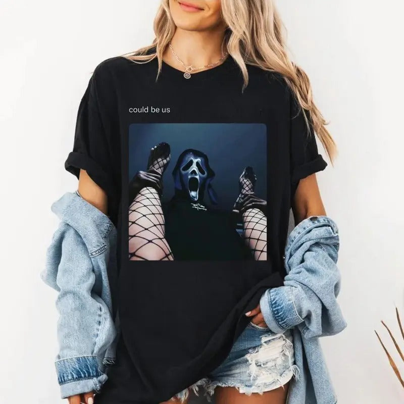 Could Be Us Ghost Face Graphic Funny T Shirt Character Movie Season Horror Hoodie, Sweatshirt | HypeDripTees.com