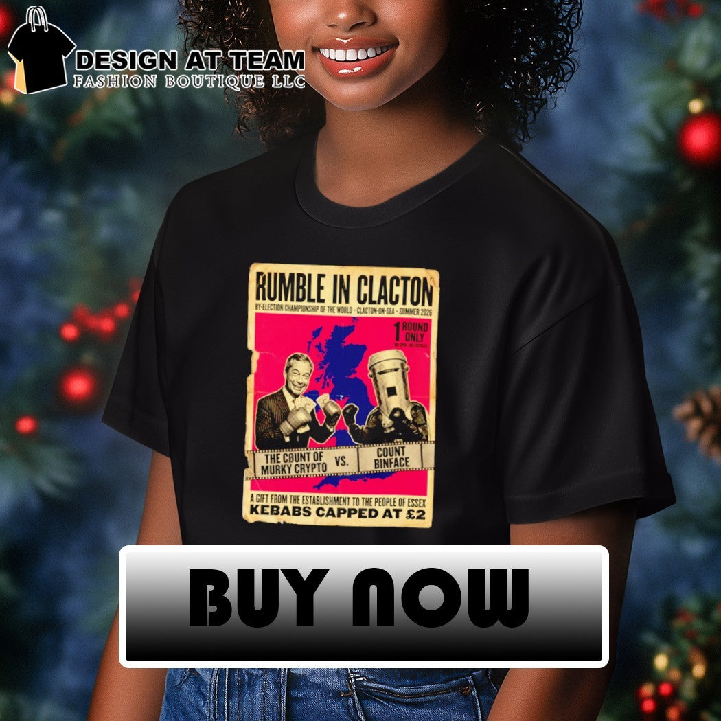Count Binface vs Farage Rumble in Clacton Boxing Poster shirt