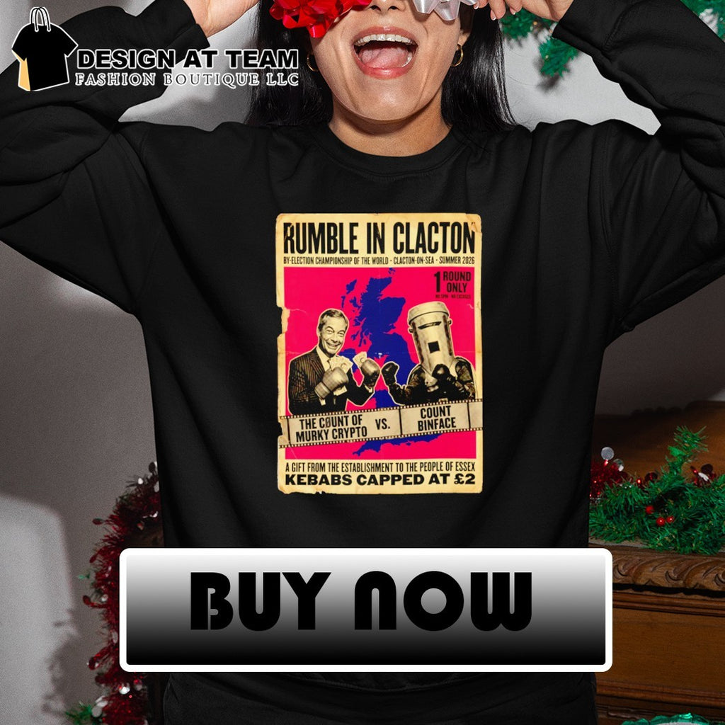 Count Binface vs Farage Rumble in Clacton Boxing Poster shirt