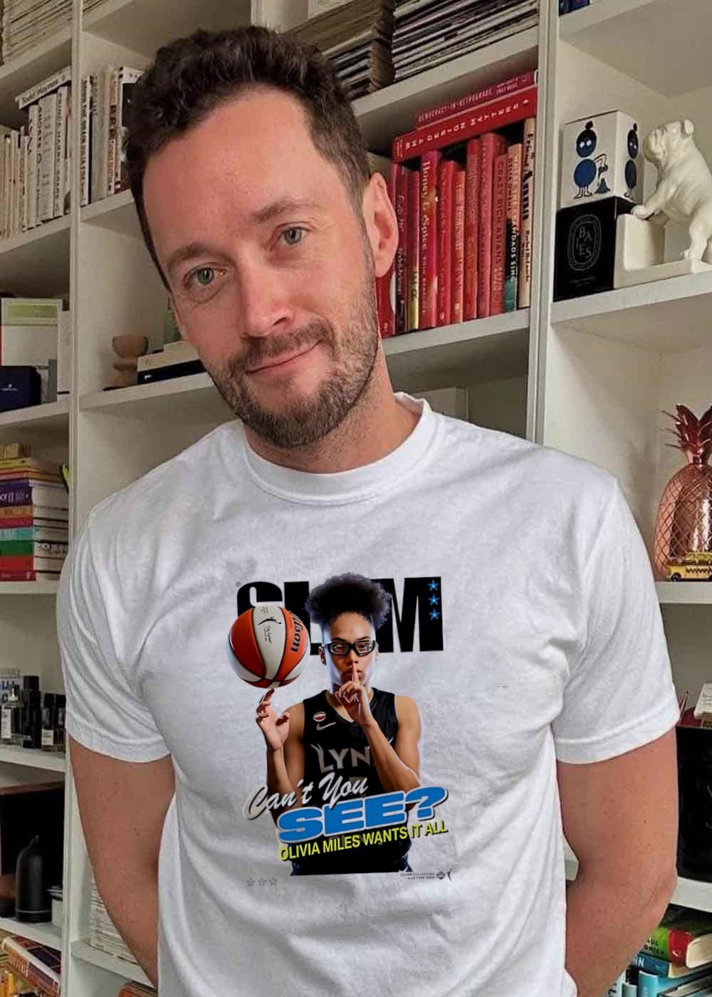 Cover Collection Aug Sep 2024 Olivia Miles Finger to Lips Can t You See Wants It All Minnesota Lynx T-Shirt