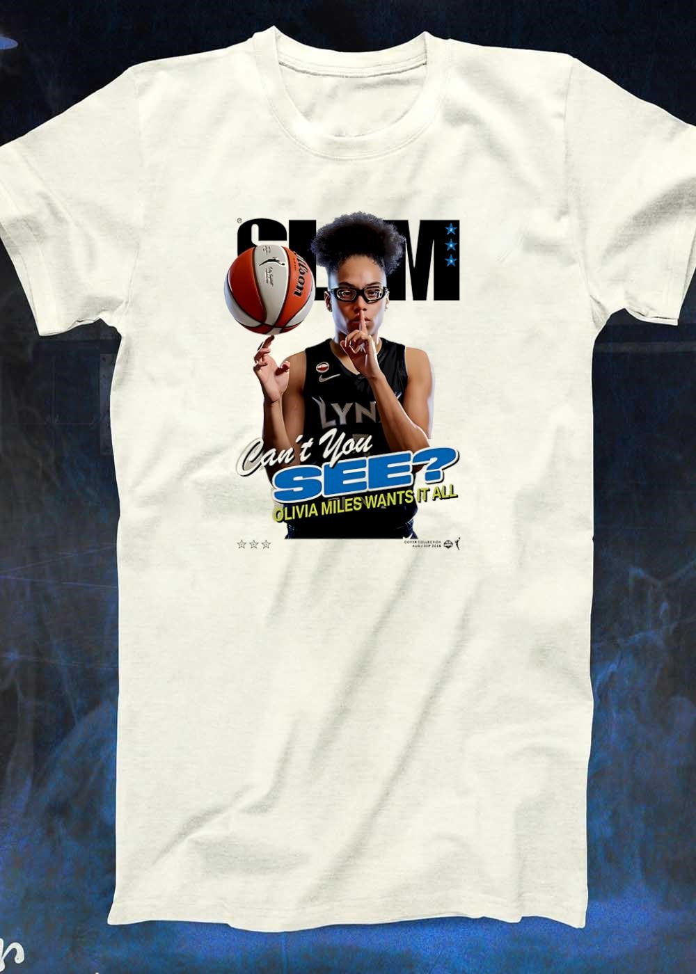 Cover Collection Aug Sep 2024 Olivia Miles Finger to Lips Can t You See Wants It All Minnesota Lynx T-Shirt