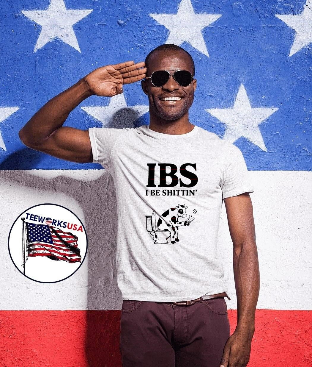 Cow Apparel I Be Shittin IBS Toilet Humorous Graphic T-Shirt