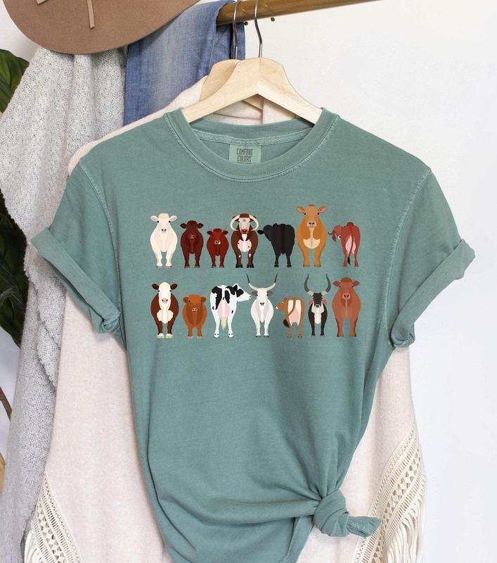 Cow Breeds Farm Animal Lover T-Shirt Hoodie, Sweatshirt | HypeDripTees.com
