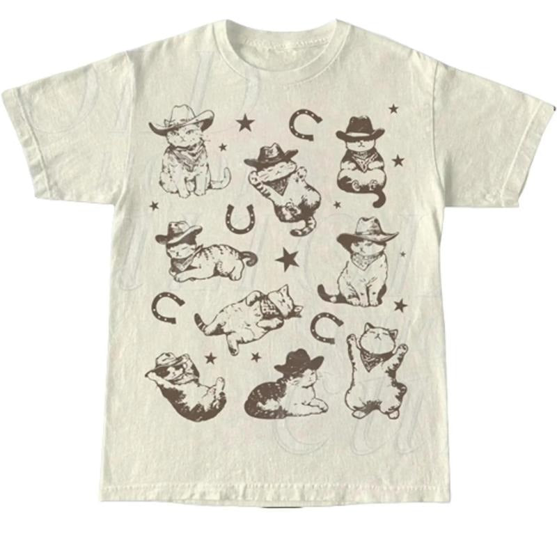 Cowboy Cats And Kittens Western Cowboy Vintage T-Shirt, Retro 90s Cowgirl Desert Shirt, Funny Ranch Cat T Shirt, Cat...
