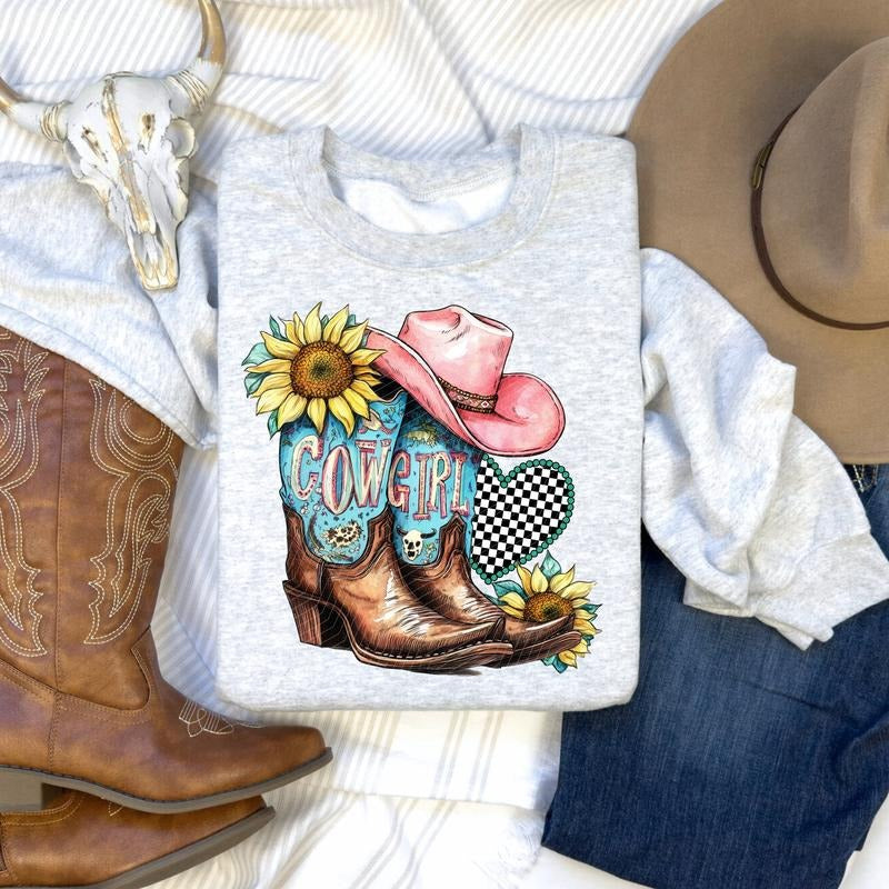 Cowgirl Boots DTF Transfers - THIS IS NOT A SHIRT Hoodie, Sweatshirt | HypeDripTees.com