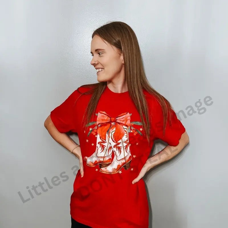 Cowgirl Christmas Tshirt Hoodie, Sweatshirt | HypeDripTees.com