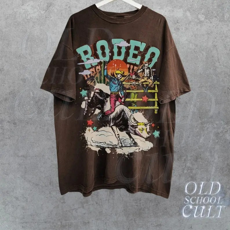 Cowgirl Western T-Shirt, Vintage 90s Graphic Western Shirt, Retro Cowgirl Tee, Rodeo Oversize Cowboy Shirt, Wild West...