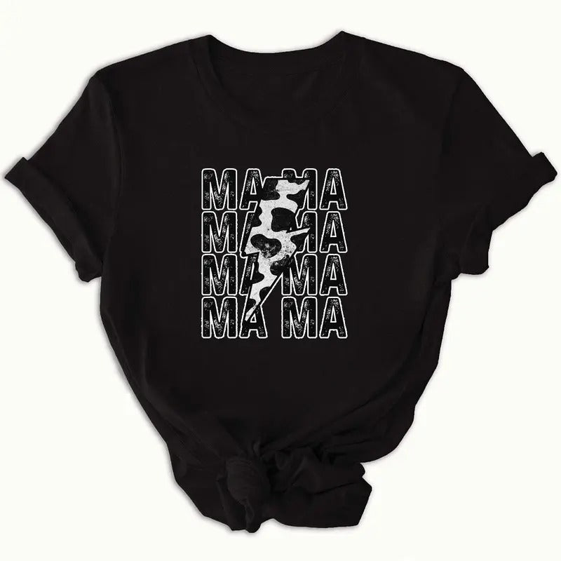 Cowprint Mama Cowboy Shirt, Gift For Woman and Man Unisex T-Shirt Casual Clothing Hoodie, Sweatshirt | HypeDripTees.com