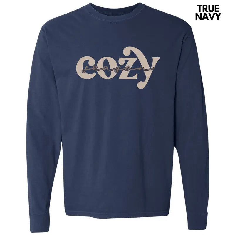 Cozy Season Long Sleeve Comfort Colors T-Shirt 'NLB' Hoodie, Sweatshirt | HypeDripTees.com