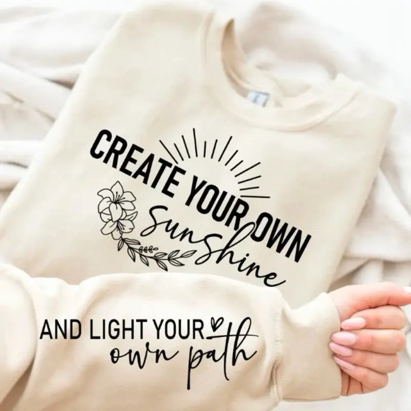 Create Your Own Sunshine Fleece Crewneck Sweatshirt T-Shirts, Hoodie | HypeDripTees.com