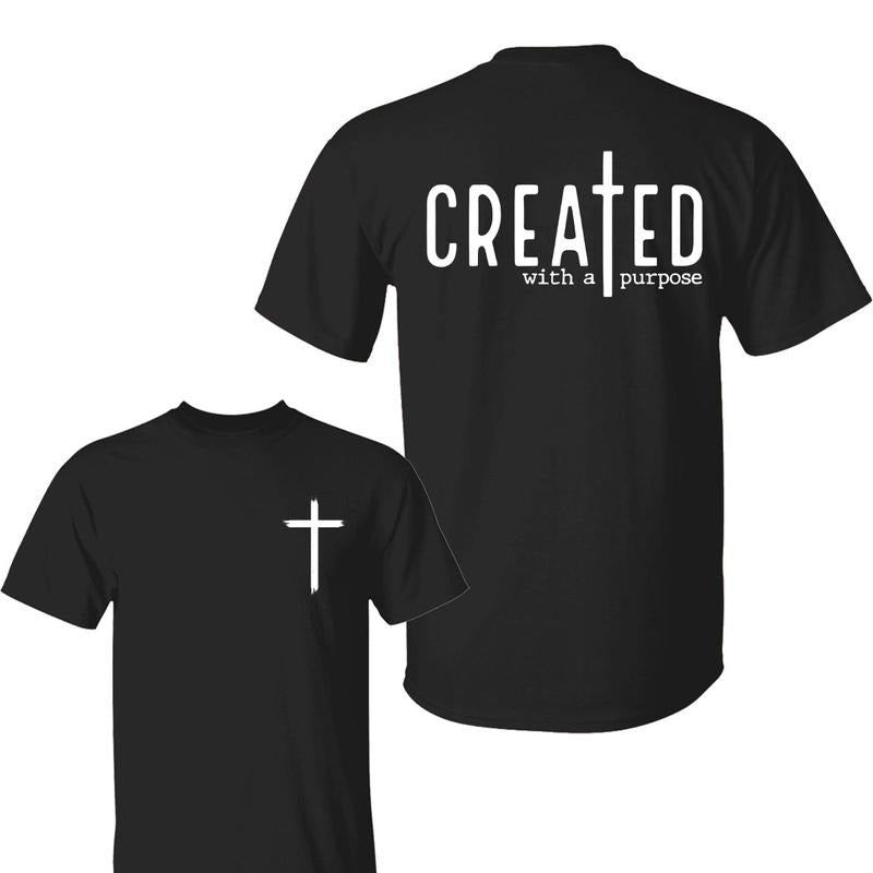 Created With A Purpose Shirt, Faith T-Shirt, Bible Quotes Shirt, Trendy Christian Tee, Unisex Shirt, Gift For Him, Gift...
