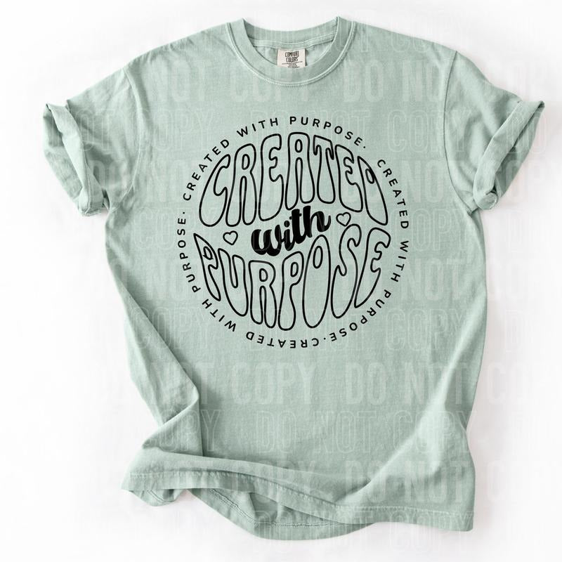 Created with Purpose Circle DTF Transfers - THIS IS NOT A SHIRT Hoodie, Sweatshirt | HypeDripTees.com