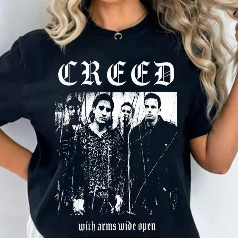 Creed Metal T-Shirt, Retro Creed Band Fan Shirt, Creed 2024 Hoodie, Sweatshirt | HypeDripTees.com