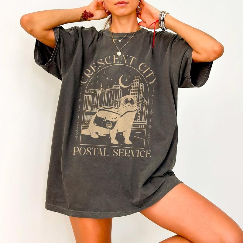 Crescent City Postal Service Shirt, Crescent City Otter Sweatshirt, Crescent City Shirt, Sjm Merch, House Of Earth And...