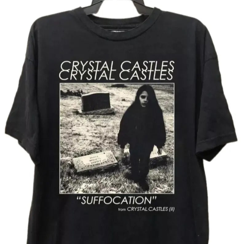 Crystal Castles 90s Music Band T-Shirt Unisex Classic Graphic Tee Hoodie, Sweatshirt | HypeDripTees.com