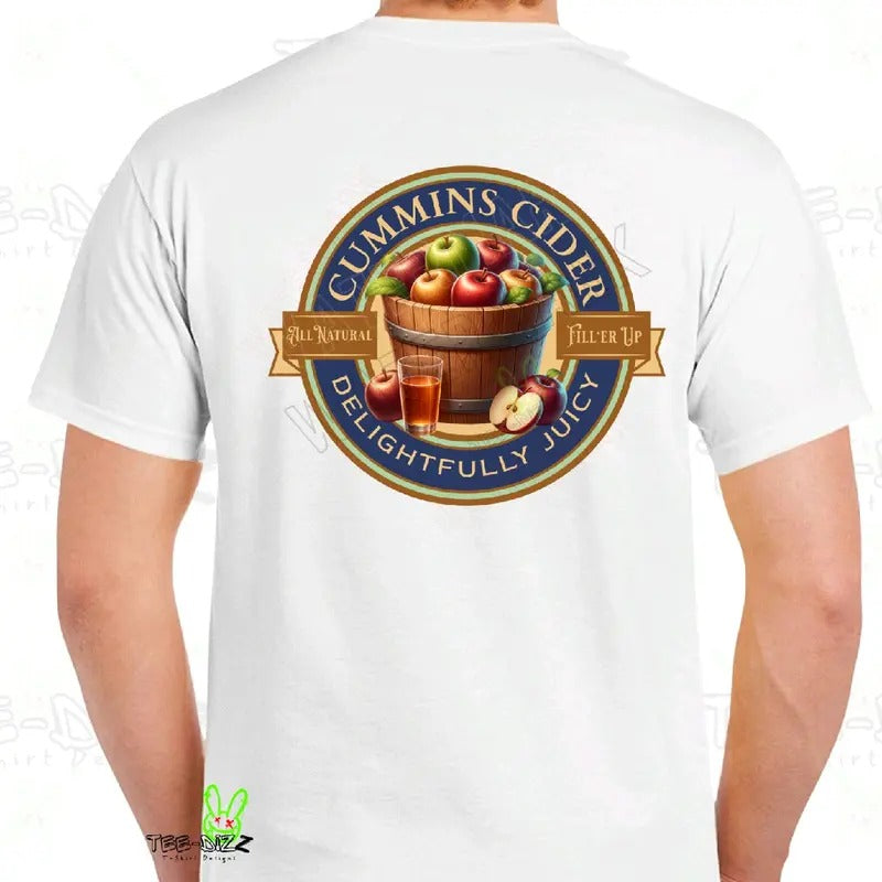 Cummins Cider - men's funny T-shirt- Menswear Casual Crewneck Cotton Tshirt Shortsleeve Hoodie, Sweatshirt | HypeDripTees.com