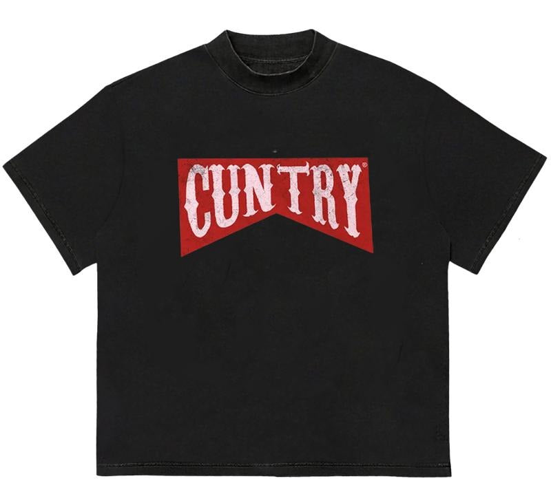 Cuntry T-Shirt For Women Men Crewneck Street Style Cozy Graphic T-Shirt for Chilly Days Hoodie, Sweatshirt | HypeDripTees.com