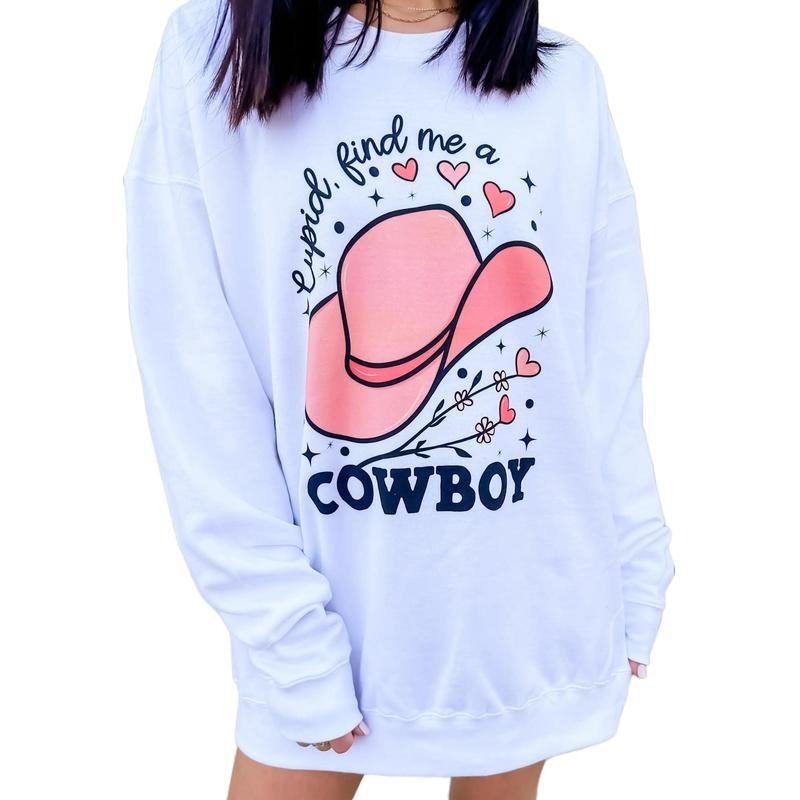 Cupid Cowboy Graphic Sweatshirt T-Shirts, Hoodie | HypeDripTees.com