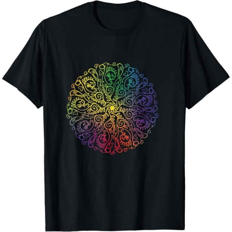Curse Word Mandala Graphic Tees T Shirt for Women T-Shirt made in usa Hoodie, Sweatshirt | HypeDripTees.com