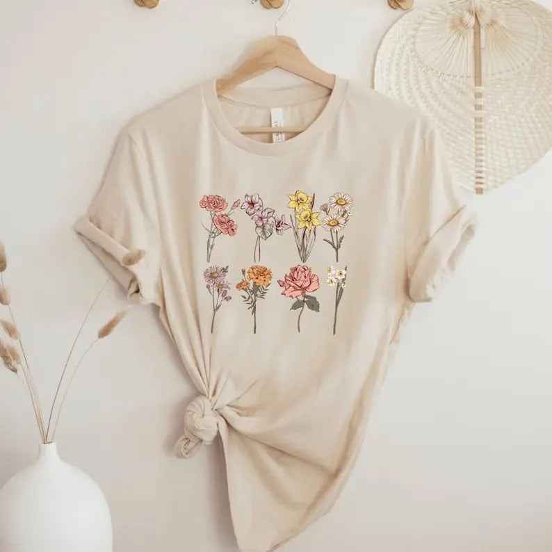 Custom Birth Month Birth Flower Shirt Custom Custom Mom Shirt Custom Flower Shirt Custom Birth Month Birth Flower Grandma'S Garden Personalized Mom Grandma Giftstyle{N002}4 T-Shirts, Hoodie, Sweatshirt