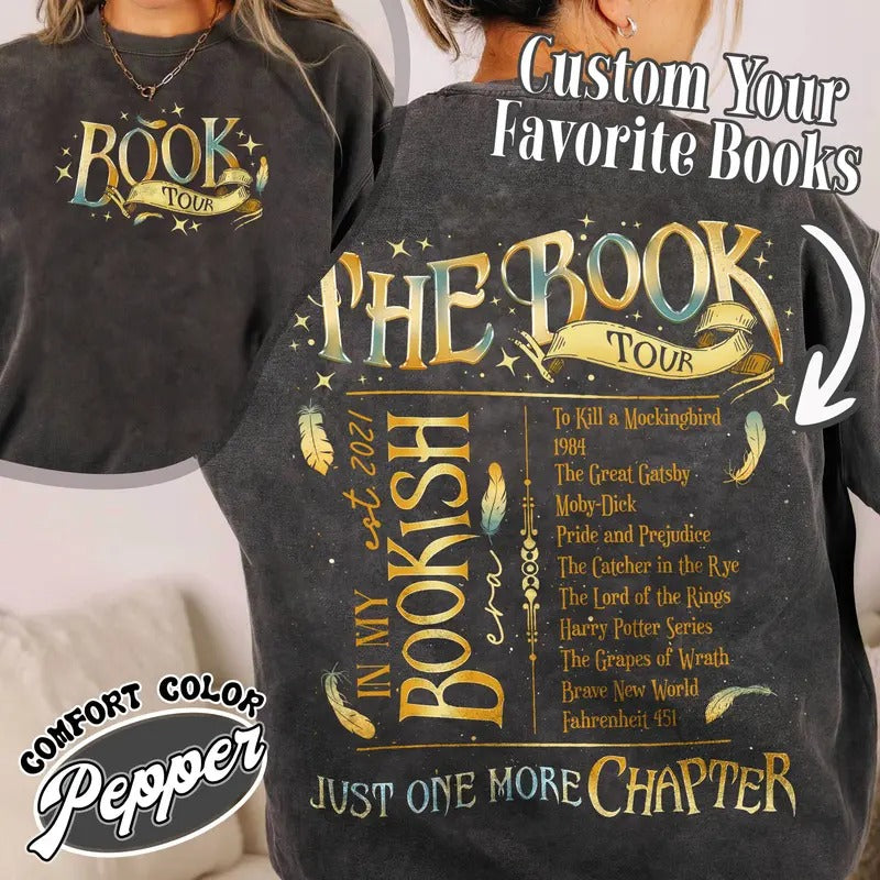 Custom Bookshelf Shirt, Bookish Tshirt Gift, Book Lover Shirt, in My Reading Era Shirt, in My Bookish Era Shirt, Trendy...