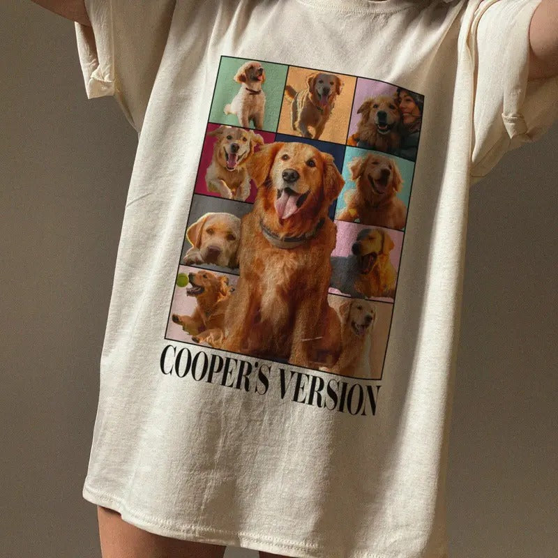 Custom Era Tour Shirt, Custom Dog Shirt, Personalized Dog Bootleg Shirt, Custom Pet Portrait Shirt, Pet Photo Shirt,...