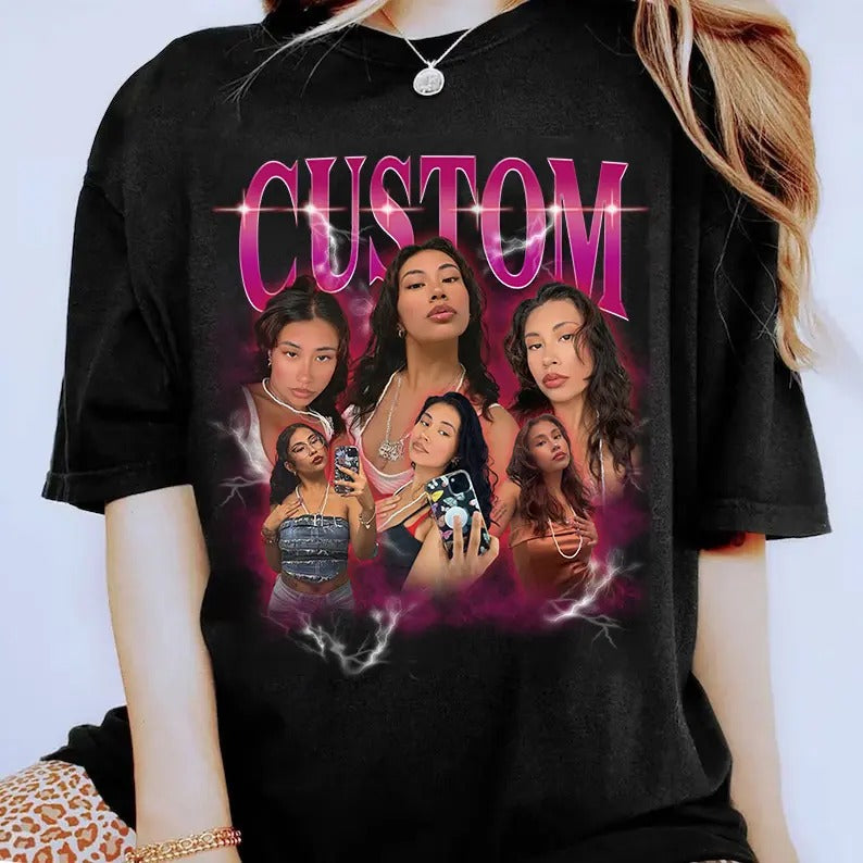 Custom Girl friend T-Shirt, Shirt With Girlfriend Face, Custom Photo Vintage Shirts, Custom Your Own Picture Idea, ...