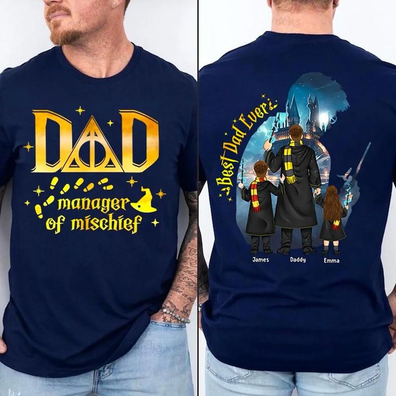 Custom Manager Of Mischief Dad Shirt, Best Dad Ever Sweatshirt, Magical Dad TShirt, Daddy Shirt, Fantastic Dad Tee,...