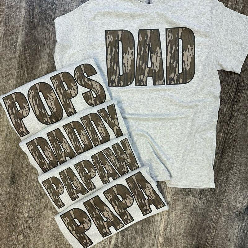 Custom Name Fathers Day Camo Shirts  - Shirt for Dad Hoodie, Sweatshirt | HypeDripTees.com