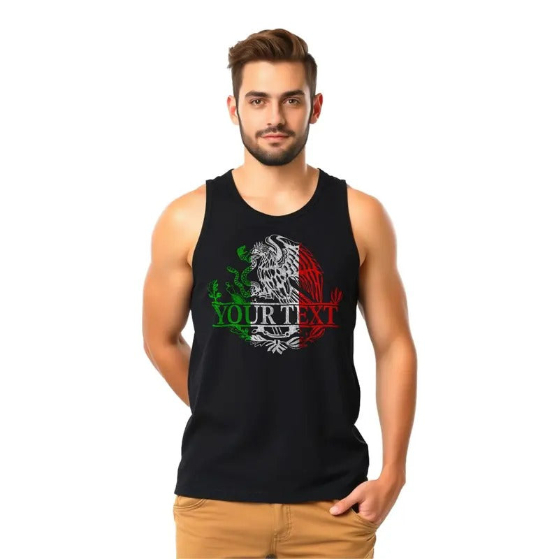 Custom Personalized Mexican Flag Eagle Men Tank Shirt Casual Classic Hoodie, Sweatshirt | HypeDripTees.com