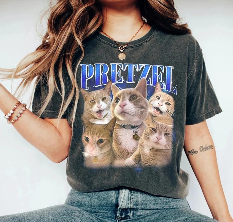 Custom Pet Photo Shirt | Personalized Cat Lover Tee | Perfect Gift for Cat Lovers Menswear Top Hoodie, Sweatshirt