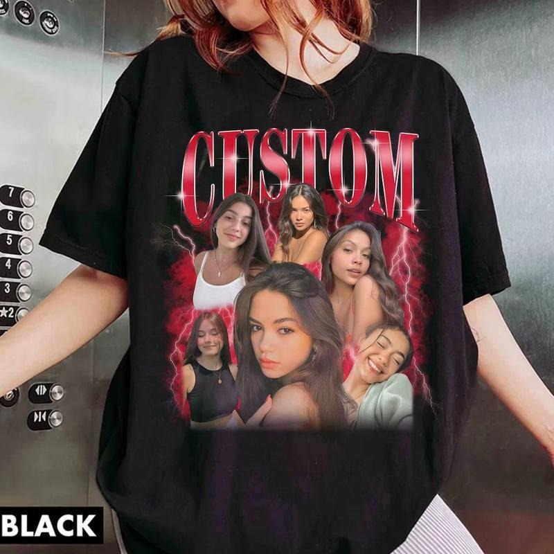 Custom Photo Shirt Top Womenswear Underwear Streetwear Tshirt Summer Comfort Round Neck Crewneck Casual Baggy Loose...