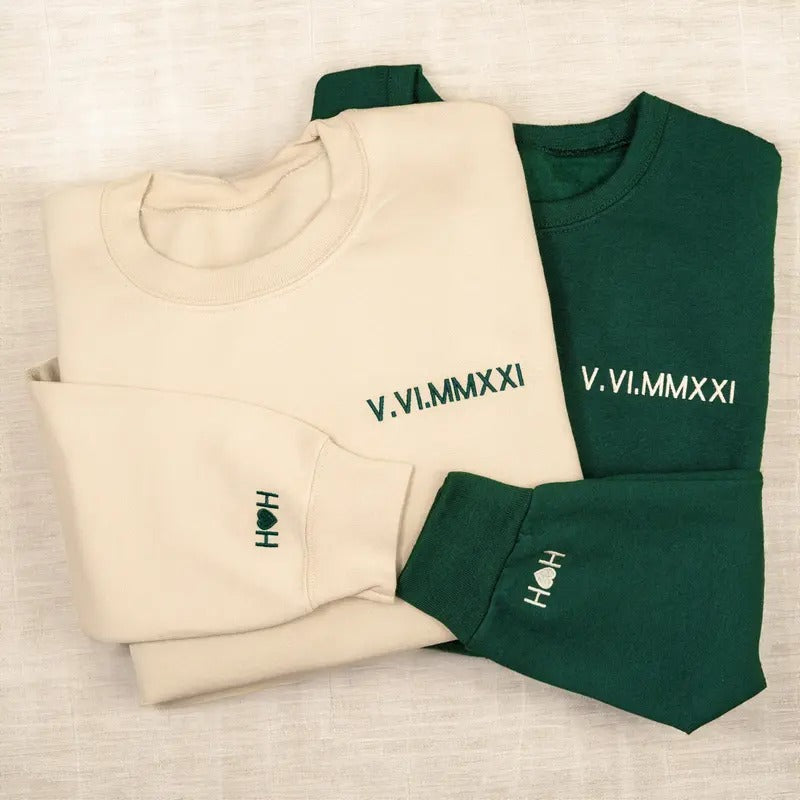 Custom Roman Numeral sweatshirts Perfect Gift for Couples Valentine Day T-Shirts, Hoodie | HypeDripTees.com