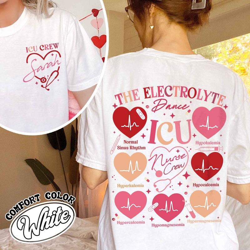 Custom Valentine Nurse Shirt Custom ICU Nurse Shirt Nurse Squad Valentine Shirt ICU Nurse Crew Nurse Shirt T-Shirts, Hoodie, Sweatshirt