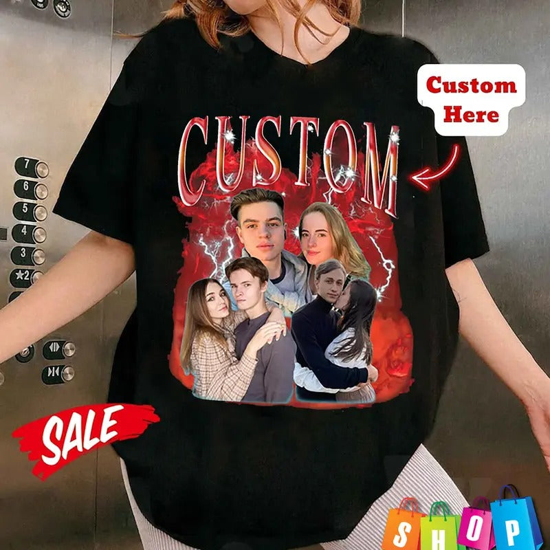 Custom Valentine Shirt, Vintage Custom Funny Rap Shirt, Custom Photo Vintage 90s T Shirts, Insert Your Design, HL09...