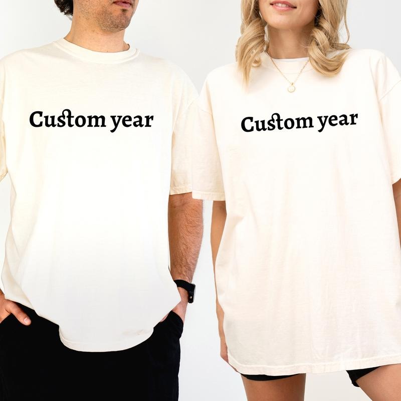 Custom Year Comfort Colors Shirt, Personalized Anniversary Graphic Tee, Birth Year Unhinged Tees, Birthday Gifts,...
