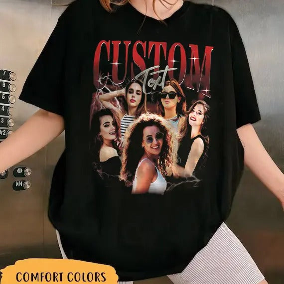Custom Your Own Bootleg T-shirt, Custom Bootleg Comfort Color Shirt, 90s Vintage Bootleg Shirt, Custom your own Photo,...