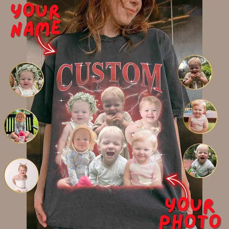 Custom Your Own Photo Shirt, Custom Bootleg Shirt, Custom Photo T-shirt, HL12 Hoodie, Sweatshirt | HypeDripTees.com