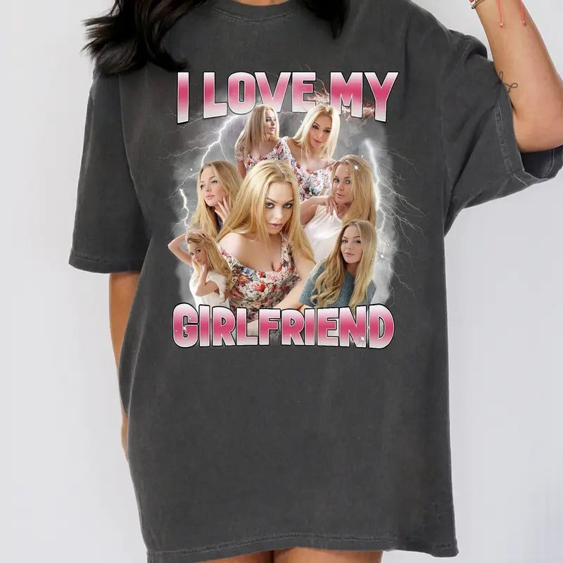 Custom girlfriend valentineshirt, I love my girlfriend Custom collage shirt, Personalized bootleg photo shirt Hoodie,...