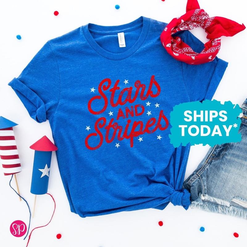 Cute 4th Of July T-shirt Stars And Stripes Graphic Tee Red White And Blue Shirt  sweater and hoodie Sweatshirt