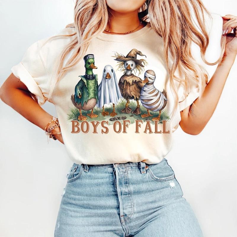 Cute Boys of Fall Ghost Ducks Shirt, Fall Vibes,  Fall Pumpkins,  Fall Autumn, Fall Season Hoodie, Sweatshirt