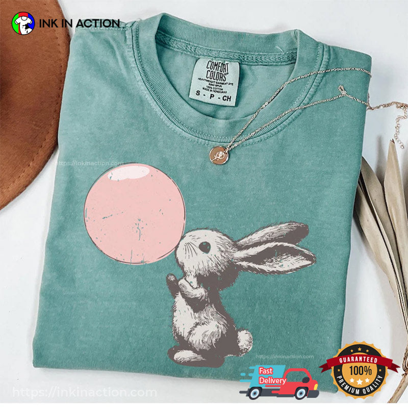 Cute Bunny And Bubblegum Comfort Colors Shirt