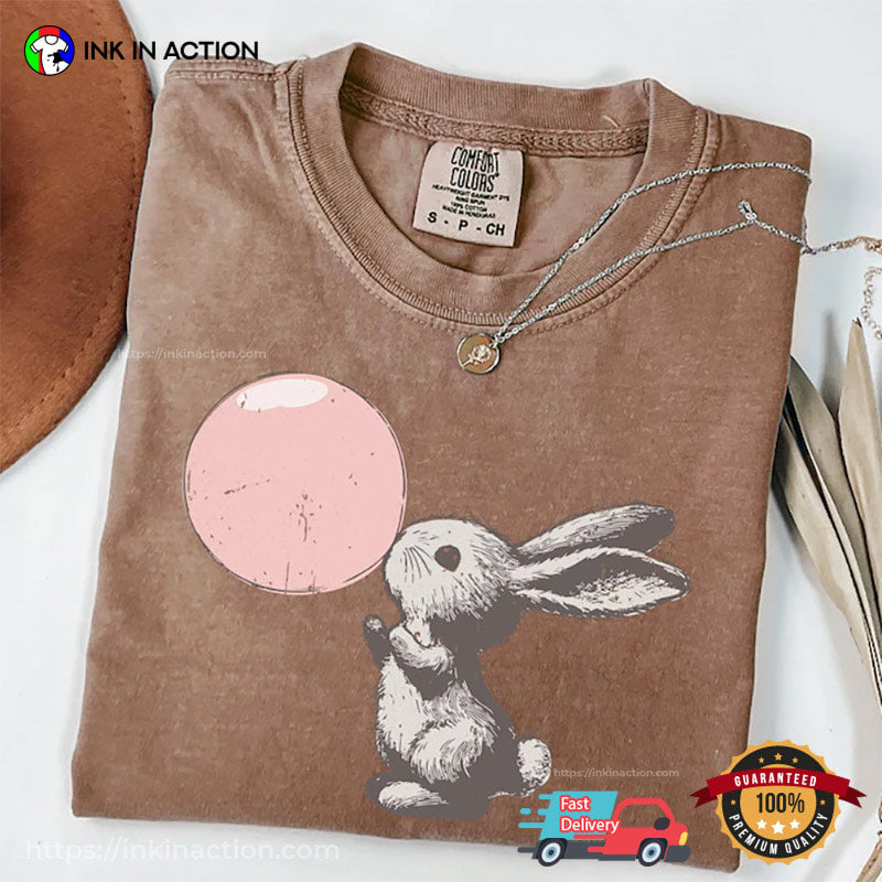 Cute Bunny And Bubblegum Comfort Colors Shirt