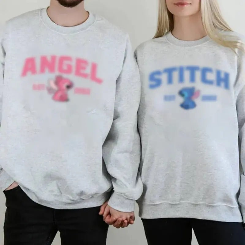 Cute Cartoon Matching Shirt For Couple, Christmas Couple Matching Sweatshirt, Xmas Cartoon Tee Shirt, Gift For...