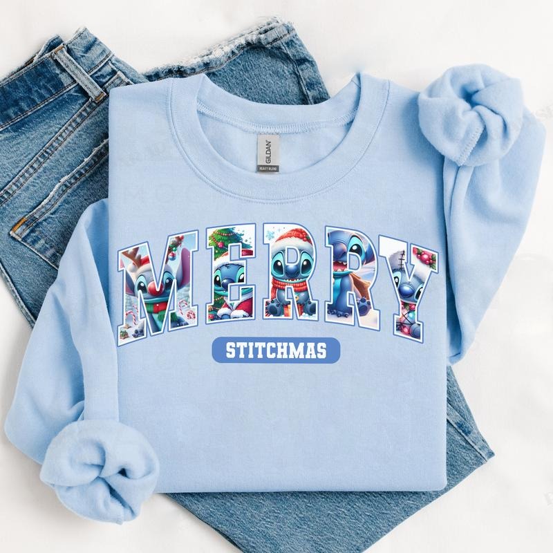 Cute Cartoon Merrymas Sweatshirt for Men and Women, Unisex Retro Xmas Tee - Cotton, Fabric Hoodie | HypeDripTees.com