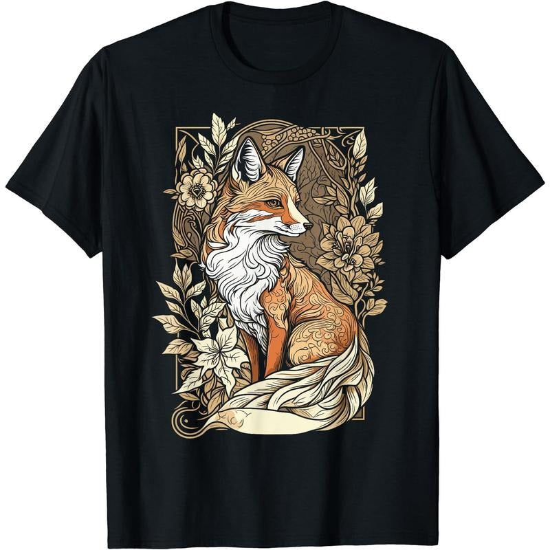 Cute Cottagecore Aesthetic Fox Lover Women Girls T-Shirt Hoodie, Sweatshirt | HypeDripTees.com