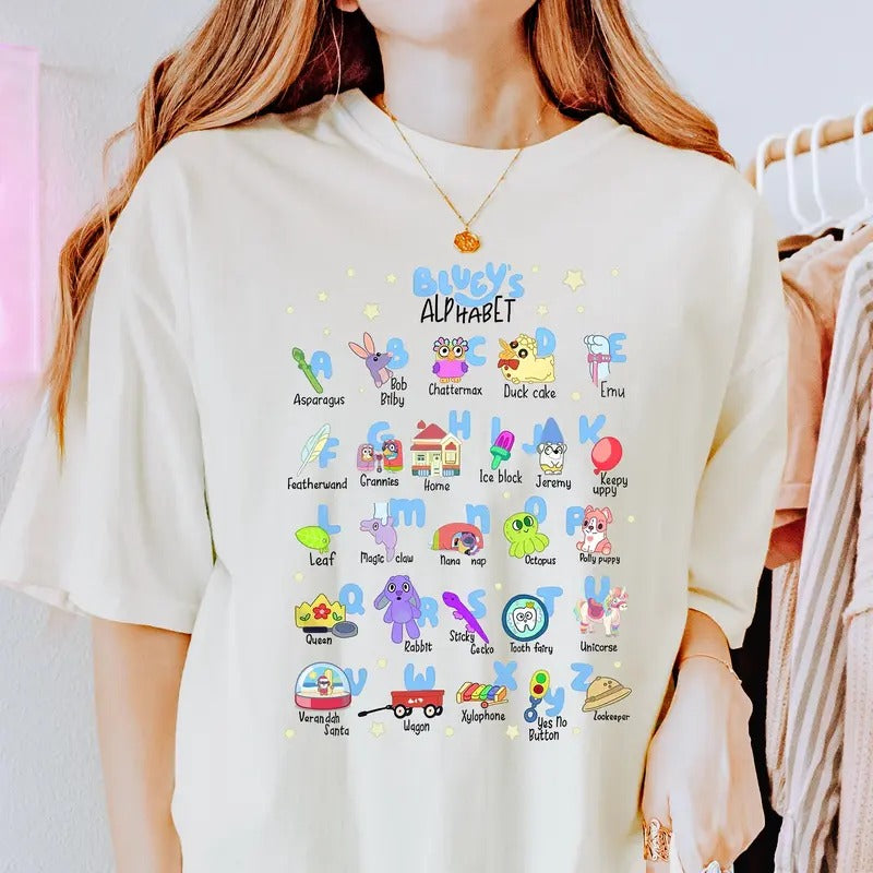 Cute Dog Family Alphabet Shirt Funny Cute Dog Shirt Cute Dog And Friends Shirt Cute Dog Cartoon Shirt Cute Dog Shirt Dog...