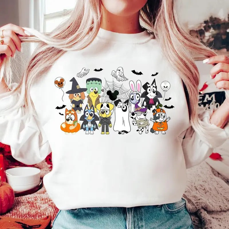 Cute Dog Family Spooky Season Halloween Shirt Cute Dog Halloween Shirt Halloween Vibes Tee Cute Dog And Friends Shirt Dog...
